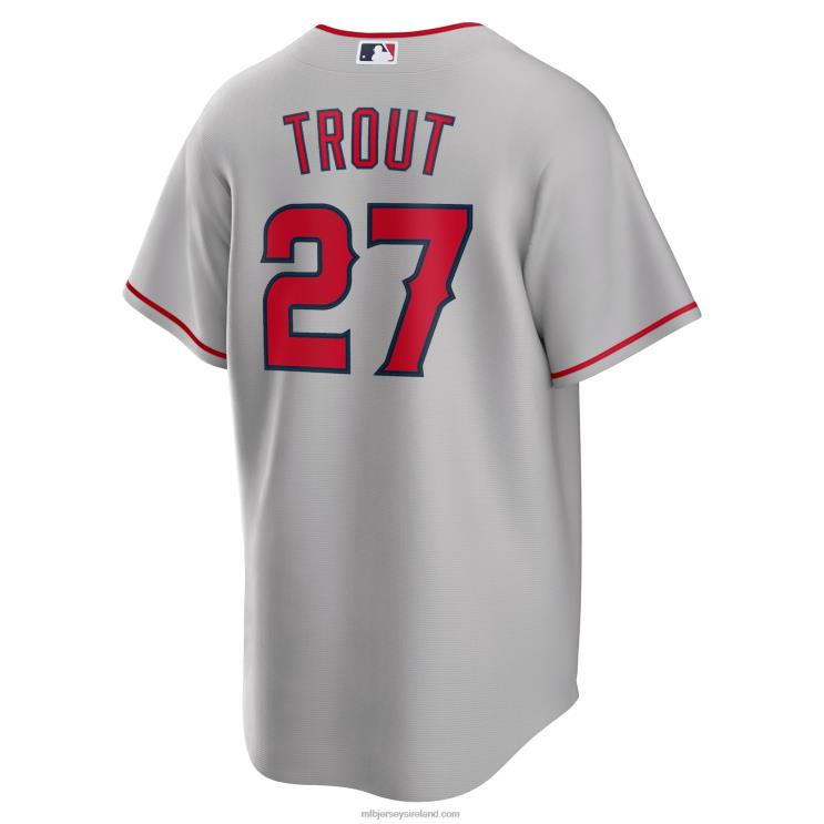 IE MBL Los Angeles Angels Mike Trout Nike Road Replica Player Name Jersey Men Silver R0H2T81