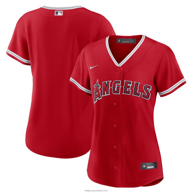 IE MBL Los Angeles Angels Nike Alternate Replica Team Jersey Women Red R0H2T333