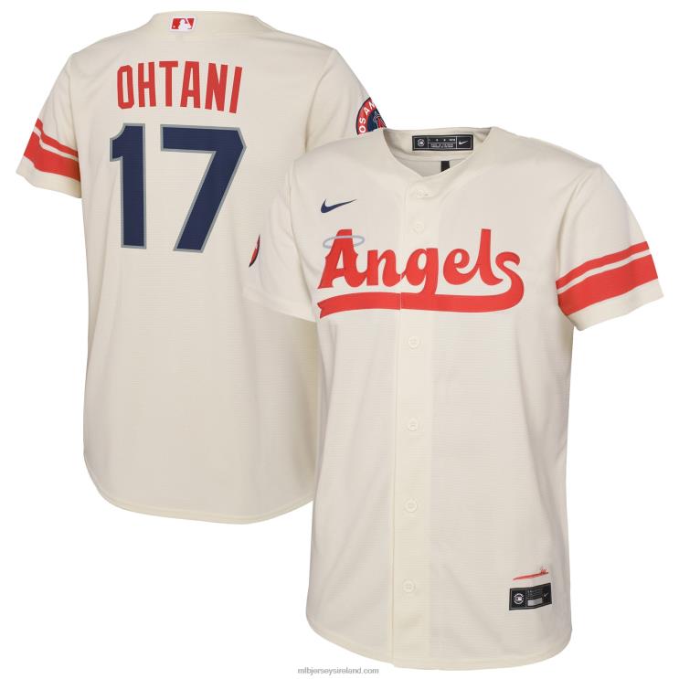 IE MBL Preschool Los Angeles Angels Shohei Ohtani Nike 2022 City Connect Replica Player Jersey Cream R0H2T729