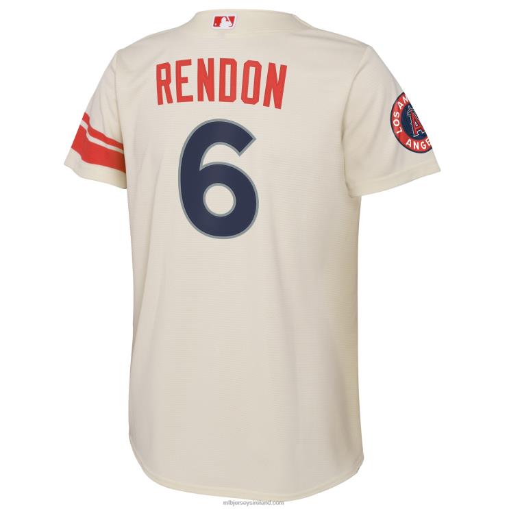 IE MBL Youth Los Angeles Angels Anthony Rendon Nike 2022 City Connect Replica Player Jersey Cream R0H2T1333