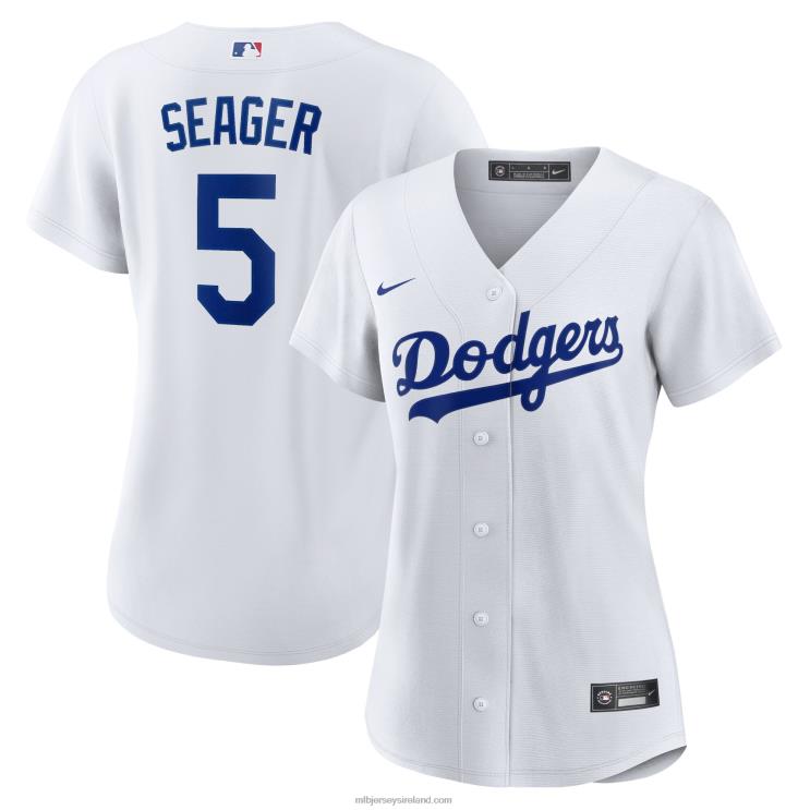 IE MBL Los Angeles Dodgers Corey Seager Nike Home Replica Player Jersey Women White R0H2T756