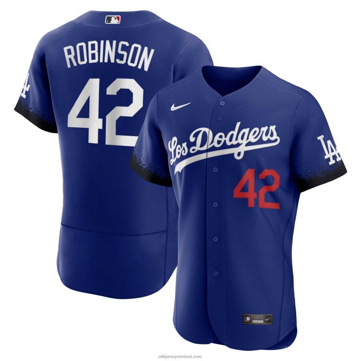 IE MBL Los Angeles Dodgers Jackie Robinson Nike City Connect Authentic Player Jersey Men Blue R0H2T724