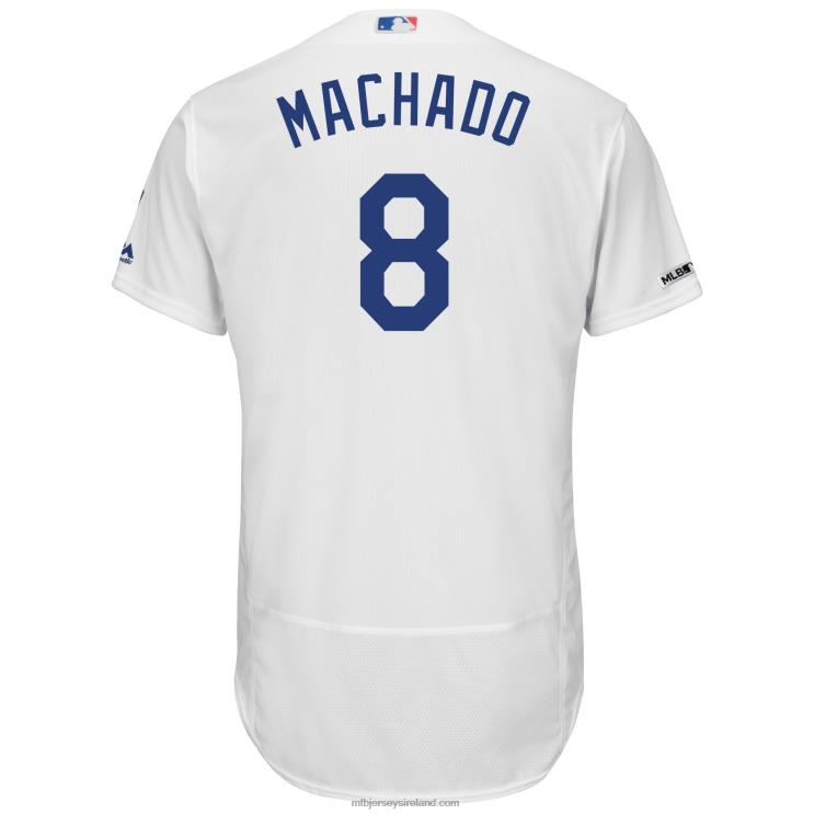 IE MBL Los Angeles Dodgers Manny Machado Majestic Home Authentic Collection Flex Base Player Jersey Men White R0H2T985