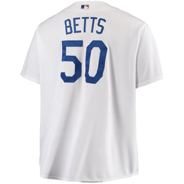 IE MBL Los Angeles Dodgers Mookie Betts Big & Tall Replica Player Jersey Men White R0H2T655
