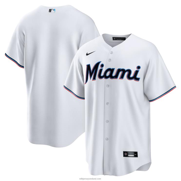 IE MBL Miami Marlins Nike Home Blank Replica Jersey Men White R0H2T188