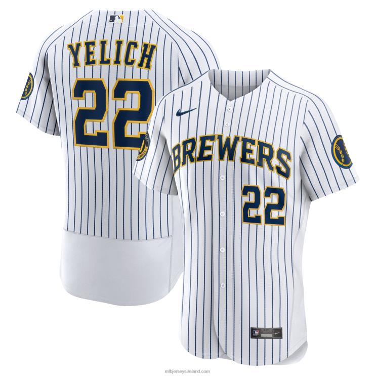 IE MBL Milwaukee Brewers Christian Yelich Nike Alternate Authentic Player Jersey Men White R0H2T1345
