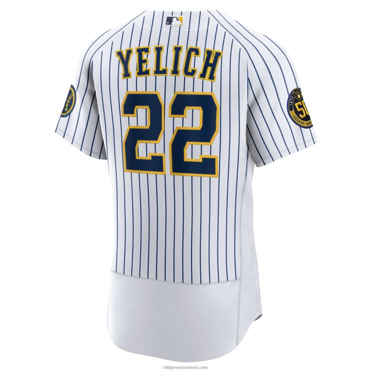 IE MBL Milwaukee Brewers Christian Yelich Nike Alternate Authentic Player Jersey Men White R0H2T1345