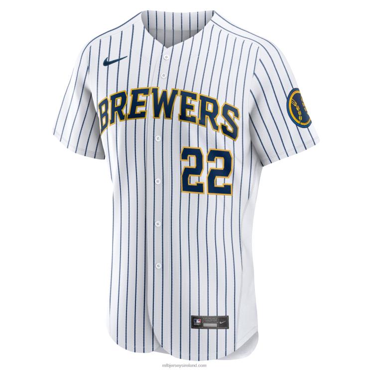IE MBL Milwaukee Brewers Christian Yelich Nike Team Alternate Authentic Player Jersey Men White R0H2T1170