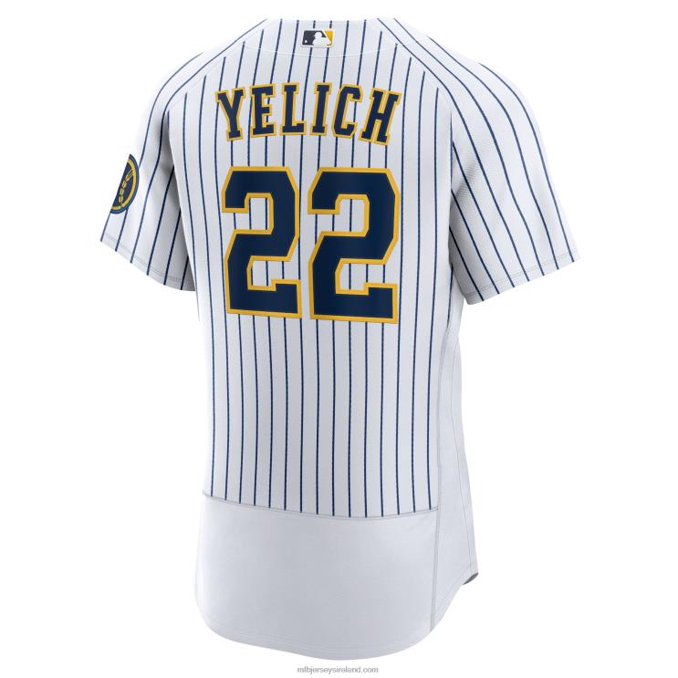 IE MBL Milwaukee Brewers Christian Yelich Nike Team Alternate Authentic Player Jersey Men White R0H2T1170