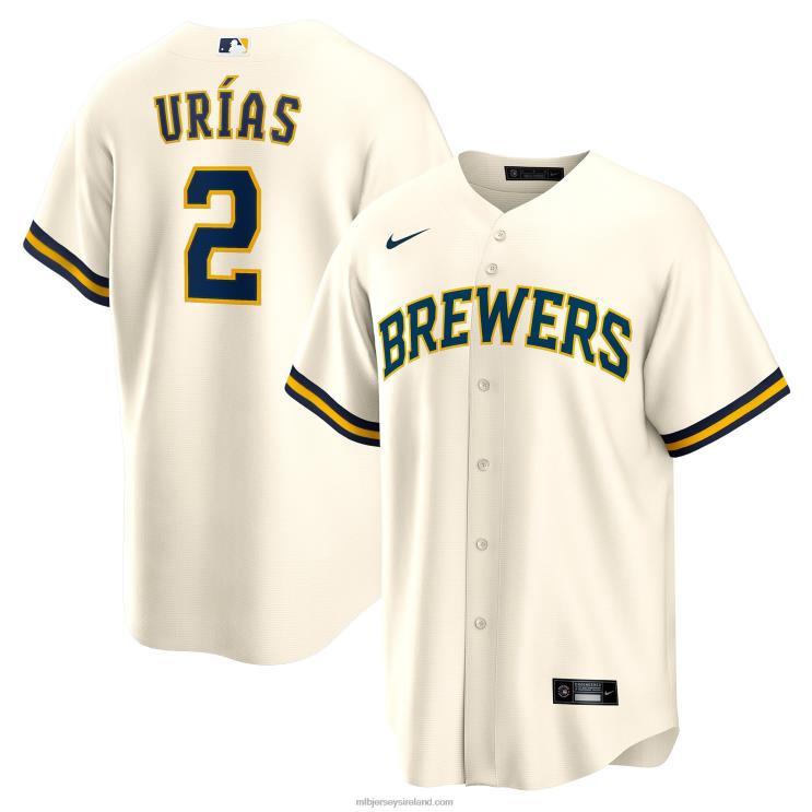 IE MBL Milwaukee Brewers Luis Urias Nike Home Replica Player Jersey Men Cream R0H2T1394