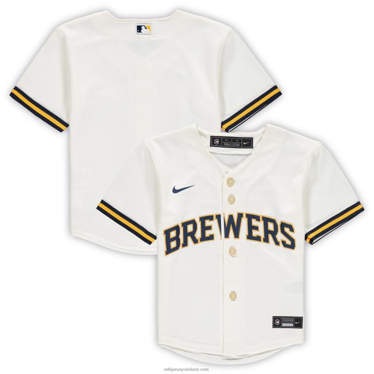 IE MBL Toddler Milwaukee Brewers Nike Replica Team Jersey Cream R0H2T1374