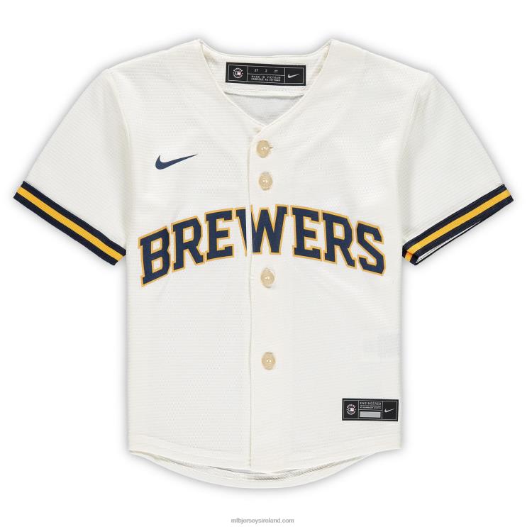 IE MBL Toddler Milwaukee Brewers Nike Replica Team Jersey Cream R0H2T1374