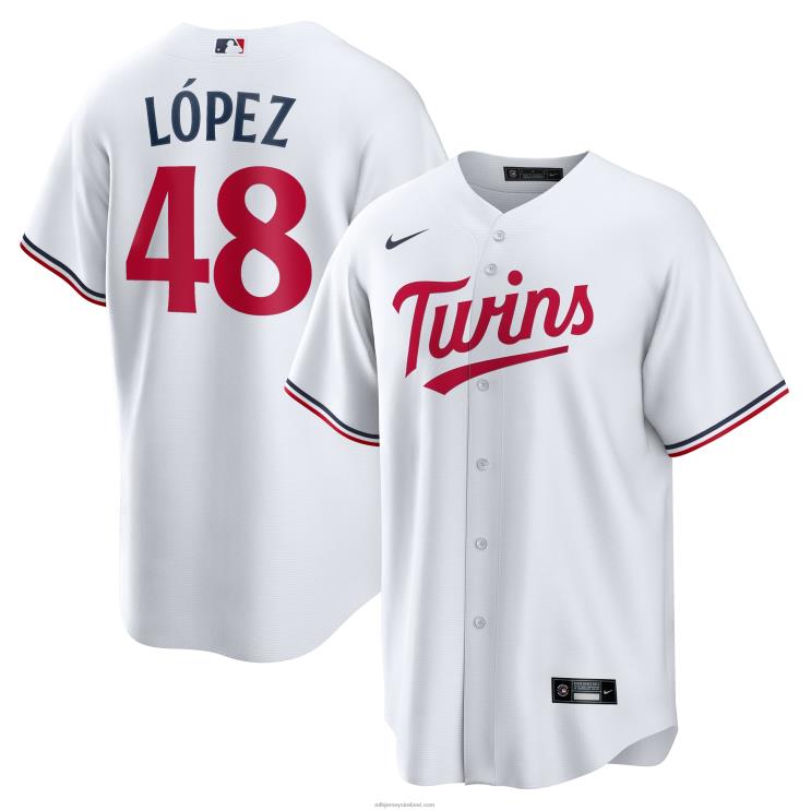 IE MBL Minnesota Twins Jorge Lopez Nike Home Replica Player Jersey Men White R0H2T1398