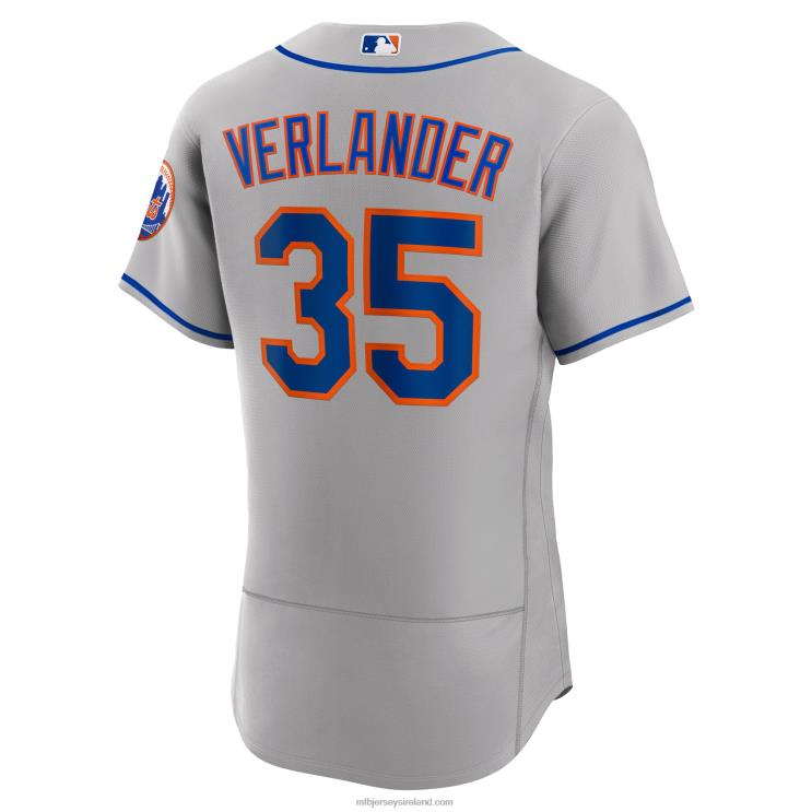 IE MBL Justin Verlander New York Mets Nike Road Authentic Player Jersey Men Gray R0H2T610