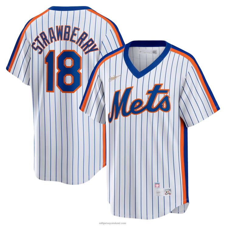 IE MBL New York Mets Darryl Strawberry Nike Home Cooperstown Collection Player Jersey Men White R0H2T180