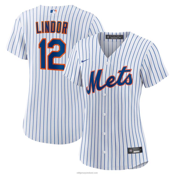 IE MBL New York Mets Francisco Lindor Nike Home Replica Player Jersey Women White R0H2T965