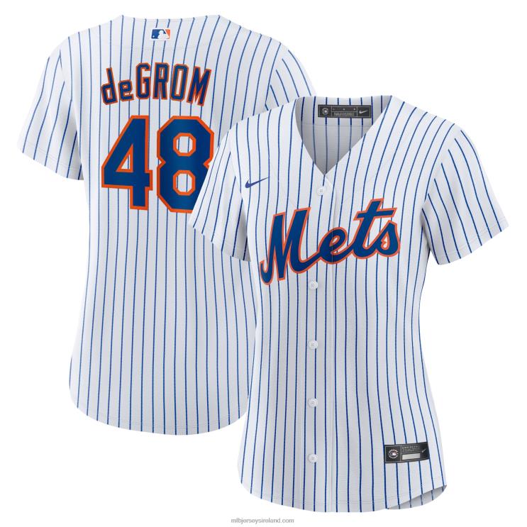 IE MBL New York Mets Jacob deGrom Nike Home Replica Player Jersey Women White R0H2T788