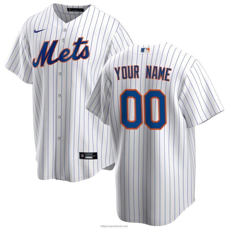 IE MBL New York Mets Nike Home Replica Custom Jersey Men White R0H2T90