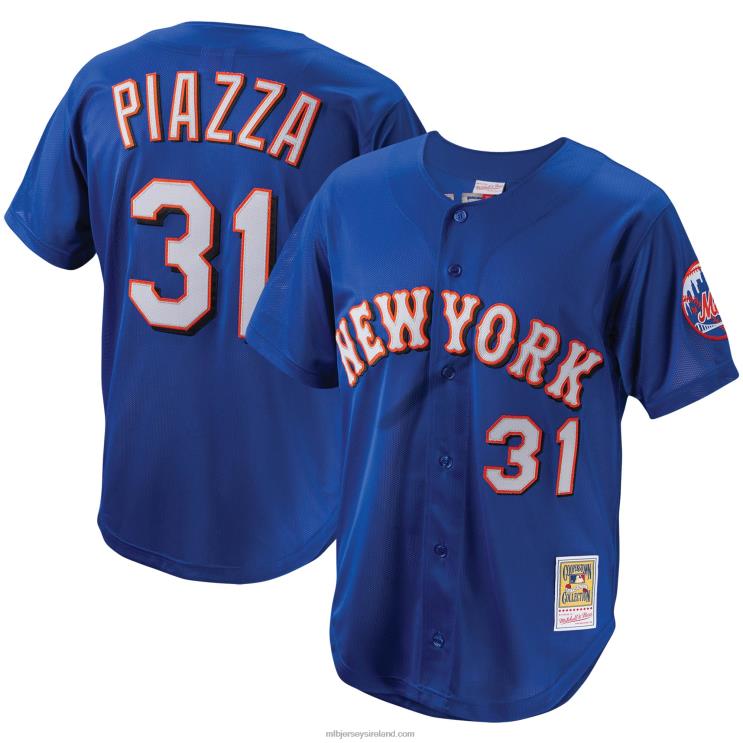 IE MBL Youth New York Mets Mike Piazza Mitchell & Ness Cooperstown Collection Batting Practice Jersey Royal R0H2T904
