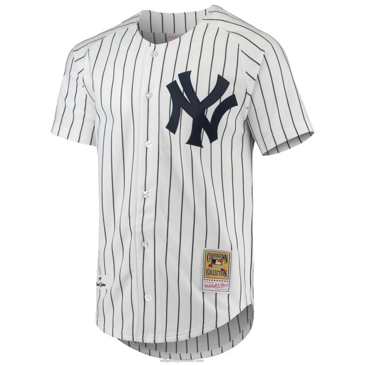 IE MBL New York Yankees Derek Jeter Mitchell & Ness 1997 Cooperstown Collection Authentic Jersey Men White R0H2T511