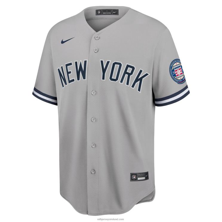 IE MBL New York Yankees Derek Jeter Nike 2020 Hall of Fame Induction Replica Jersey Men Gray R0H2T102
