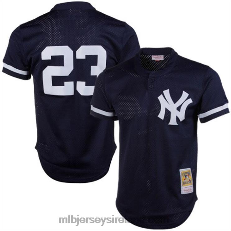 IE MBL New York Yankees Don Mattingly Mitchell & Ness 1995 Authentic Cooperstown Collection Mesh Batting Practice Jersey Men Navy R0H2T407