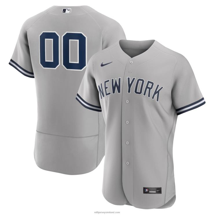 IE MBL New York Yankees Nike Road Authentic Custom Jersey Men Gray R0H2T353