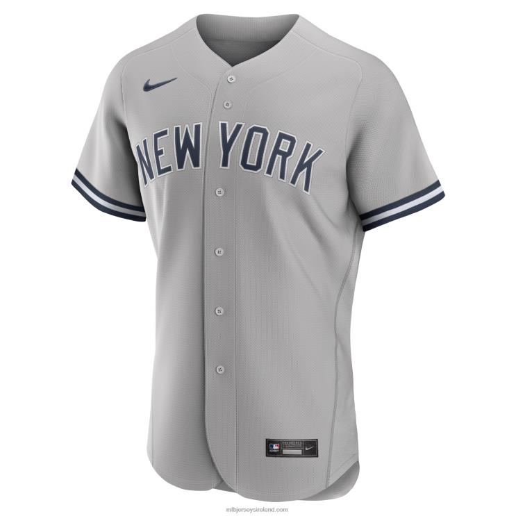 IE MBL New York Yankees Nike Road Authentic Custom Jersey Men Gray R0H2T353