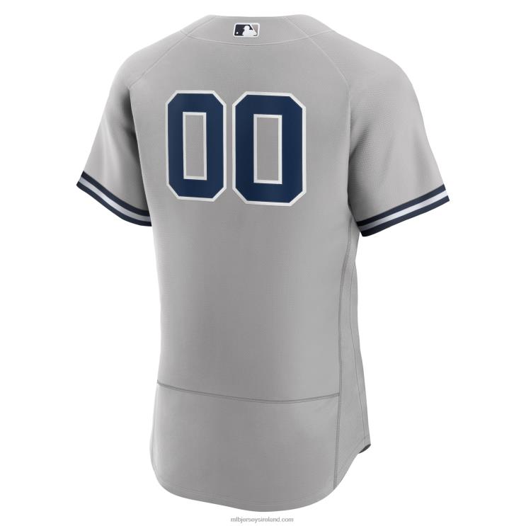 IE MBL New York Yankees Nike Road Authentic Custom Jersey Men Gray R0H2T353