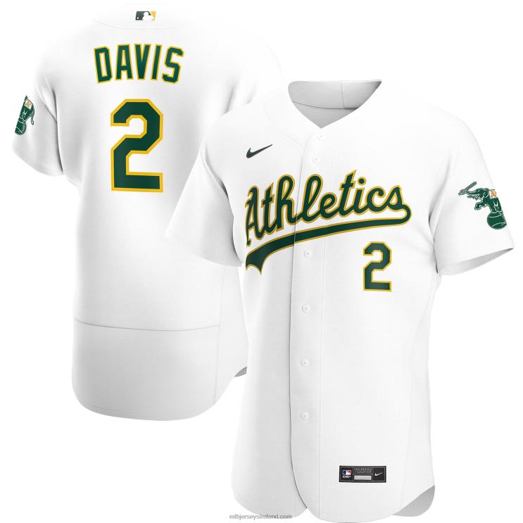 IE MBL Oakland Athletics Khris Davis Nike Home Authentic Player Jersey Men White R0H2T1075