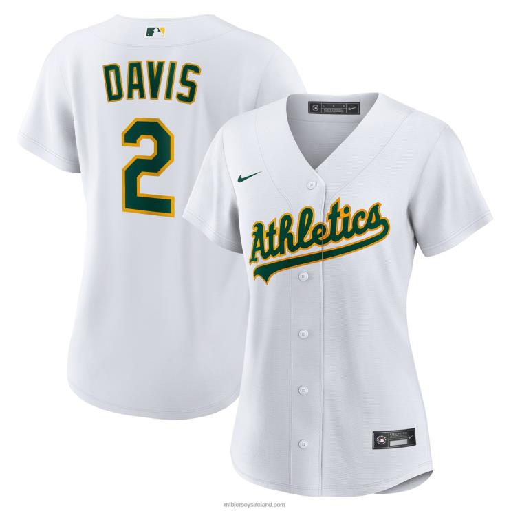 IE MBL Oakland Athletics Khris Davis Nike Home Replica Player Jersey Women White R0H2T1296