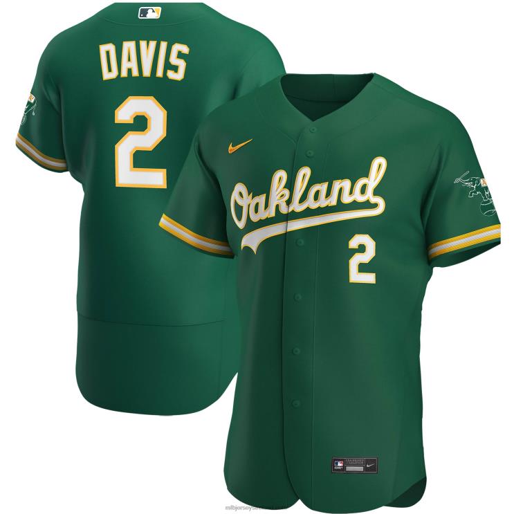 IE MBL Oakland Athletics Khris Davis Nike Kelly Alternate Authentic Player Jersey Men Green R0H2T1076