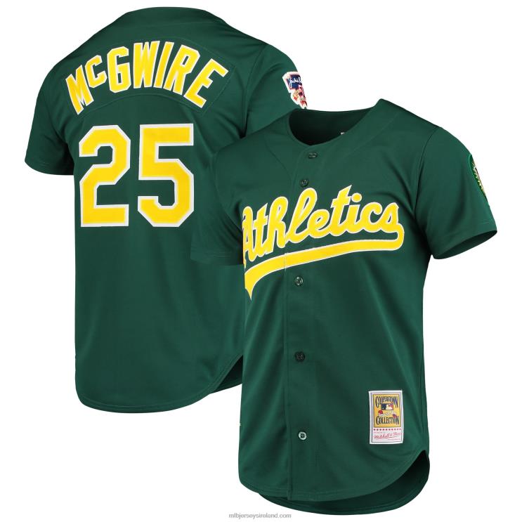 IE MBL Oakland Athletics Mark McGwire Mitchell & Ness 1997 Cooperstown Collection Authentic Jersey Men Green R0H2T1172