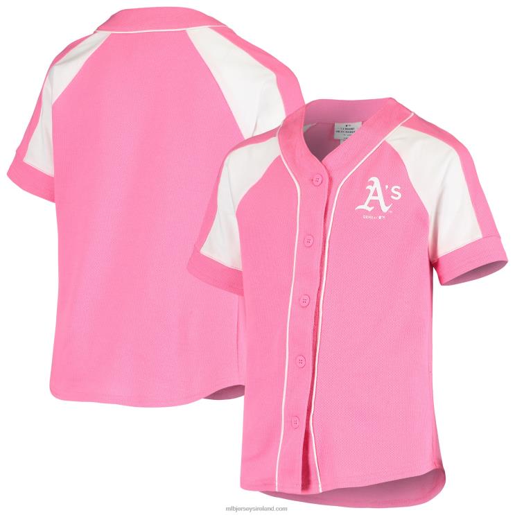 IE MBL Youth Oakland Athletics Team Spirit Fashion Jersey Pink R0H2T1239