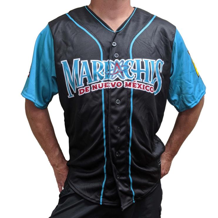 IE MBL Albuquerque Isotopes Copa Replica Jersey Men Black/Teal R0H2T1302