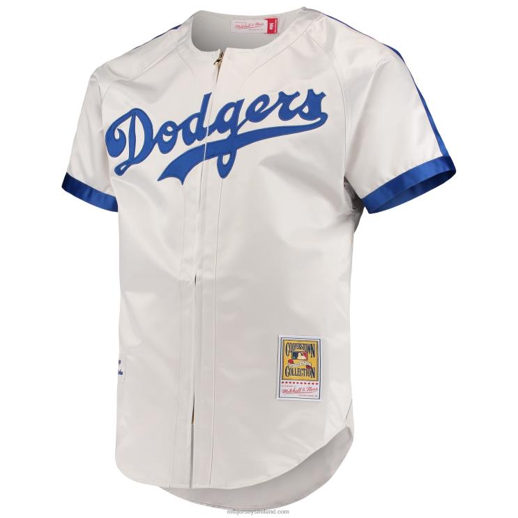 IE MBL Brooklyn Dodgers Jackie Robinson Mitchell & Ness Cooperstown Collection Authentic Jersey Men Gray R0H2T976