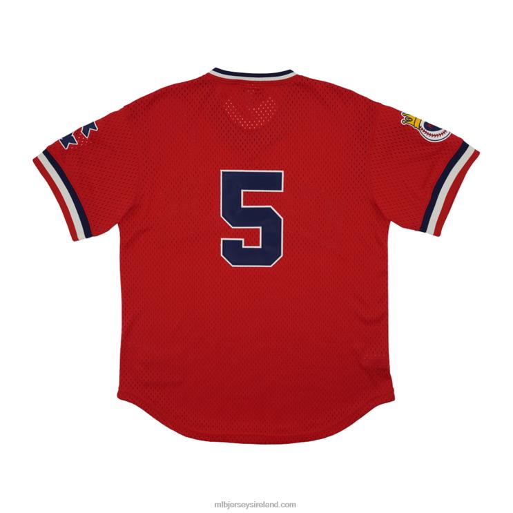 IE MBL Kansas City Monarchs 5 Rings & Crwns Mesh Replica V-Neck Jersey Men Red R0H2T1197