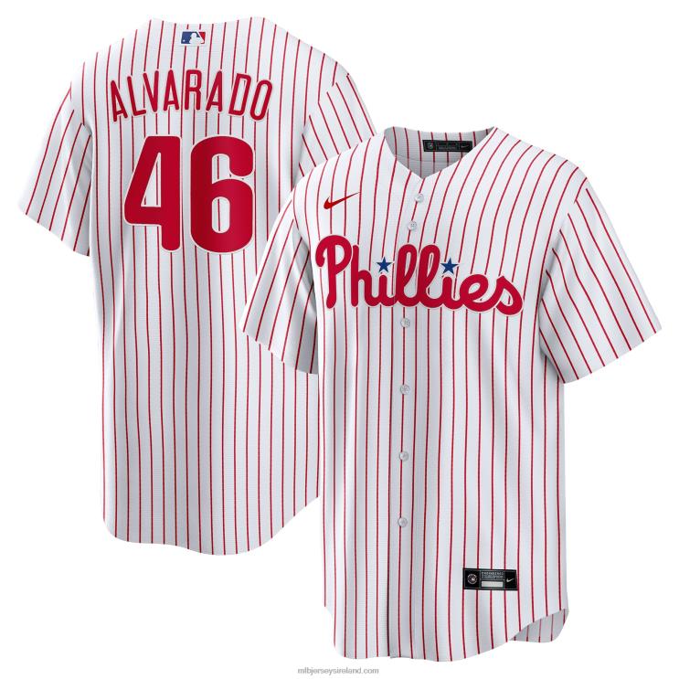 IE MBL Philadelphia Phillies Jose Alvarado Nike Home Replica Player Jersey Men White R0H2T1389
