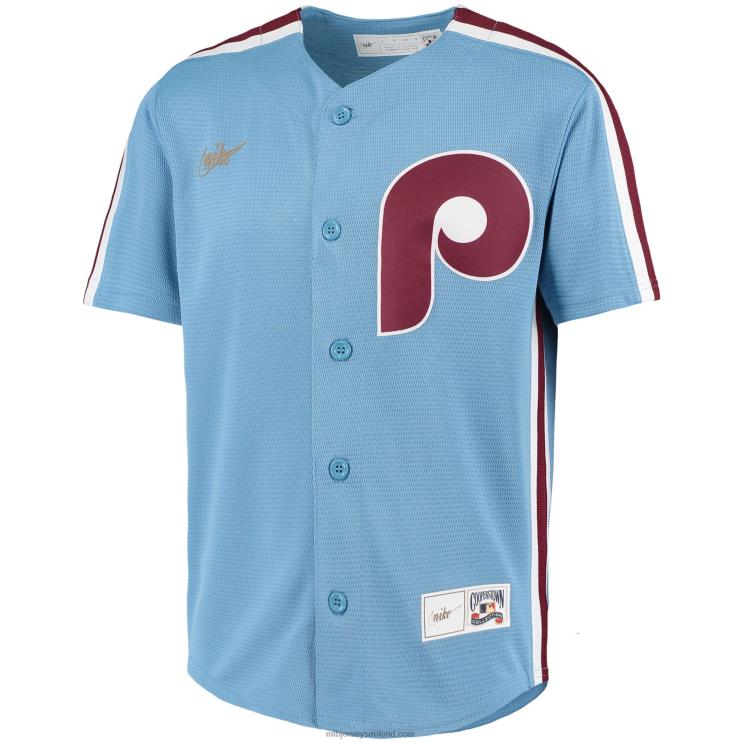 IE MBL Youth Philadelphia Phillies Nike Road Cooperstown Collection Team Jersey Blue R0H2T1365
