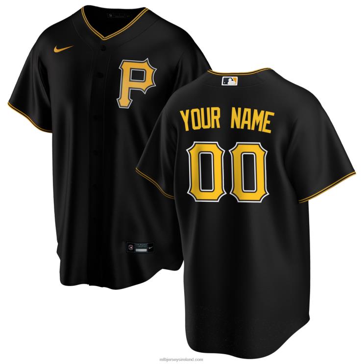 IE MBL Pittsburgh Pirates Nike Alternate Replica Custom Jersey Men Black R0H2T159