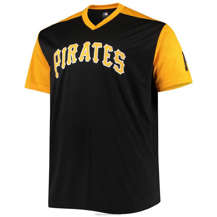 IE MBL Pittsburgh Pirates Roberto Clemente Cooperstown Collection Player Replica Jersey Men Black/Gold R0H2T1360