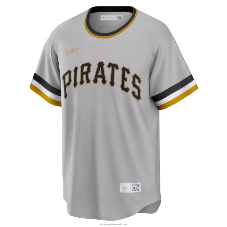 IE MBL Pittsburgh Pirates Roberto Clemente Nike Road Cooperstown Collection Player Jersey Men Gray R0H2T393