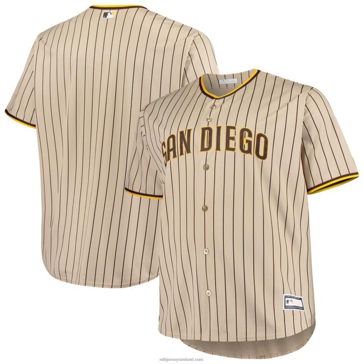 IE MBL San Diego Padres Big & Tall Road Replica Team Jersey Men Brown R0H2T952