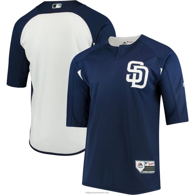 IE MBL San Diego Padres Majestic Authentic Collection On-Field 34-Sleeve Batting Practice Jersey Men White R0H2T887