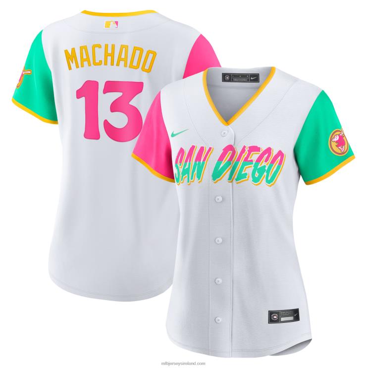IE MBL San Diego Padres Manny Machado Nike 2022 City Connect Replica Player Jersey Women White R0H2T302