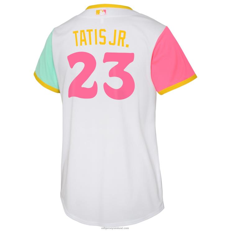 IE MBL Toddler San Diego Padres Fernando Tatis Jr. Nike 2022 City Connect Replica Player Jersey White R0H2T1000