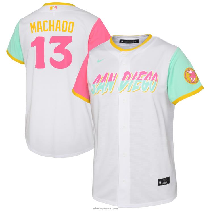 IE MBL Toddler San Diego Padres Manny Machado Nike 2022 City Connect Replica Player Jersey White R0H2T731