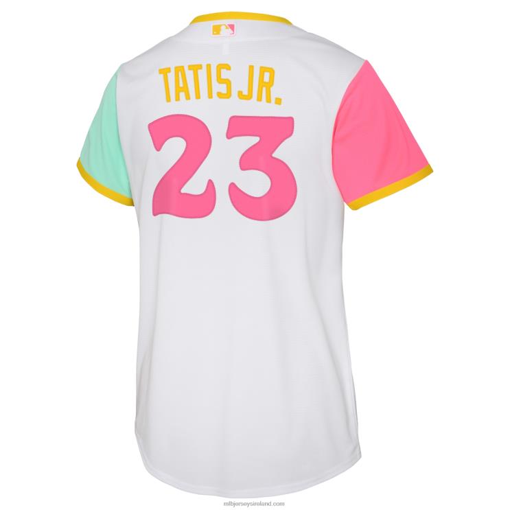IE MBL Youth San Diego Padres Fernando Tatis Jr. Nike 2022 City Connect Replica Player Jersey White R0H2T253