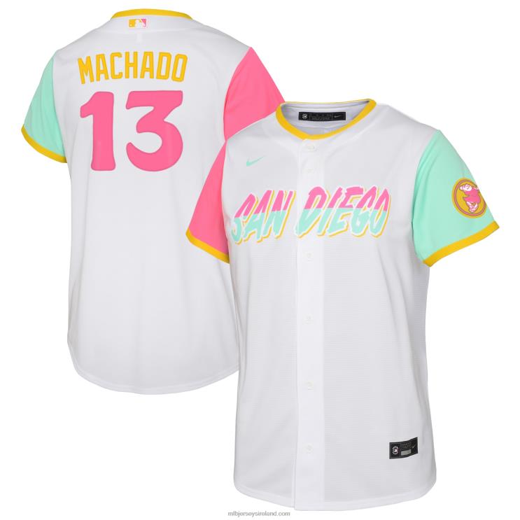 IE MBL Youth San Diego Padres Manny Machado Nike 2022 City Connect Replica Player Jersey White R0H2T151