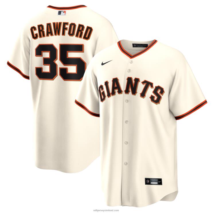 IE MBL San Francisco Giants Brandon Crawford Nike Home Replica Player Name Jersey Men Cream R0H2T32